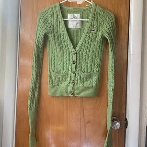 vintage hollister v neck knitted cardigan